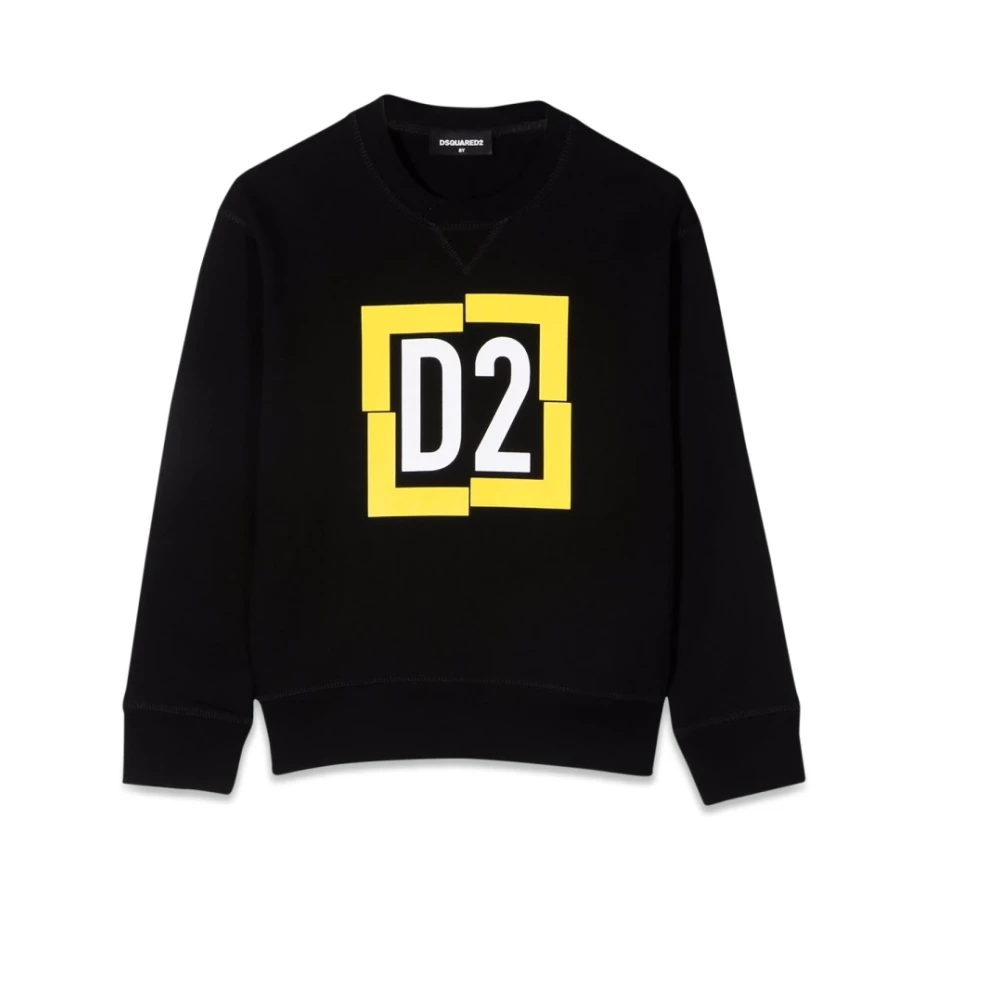 Dsquared2 Pojkar Bomull Sweatshirt Casual Wear Logo Black, Pojke