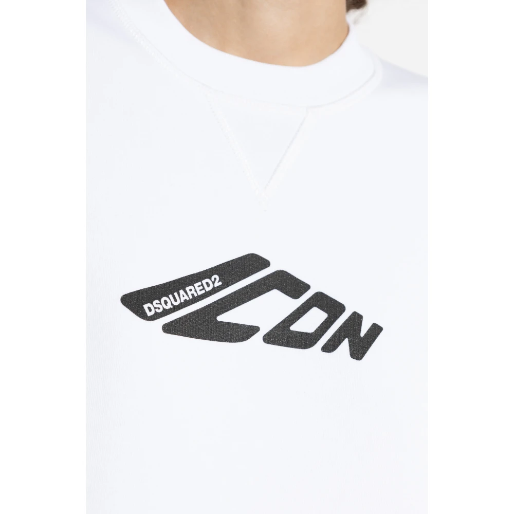 Dsquared2 Sweatshirt met logo White Dames