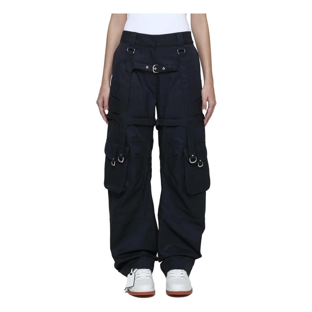 Off White Zwarte Broek Black Dames