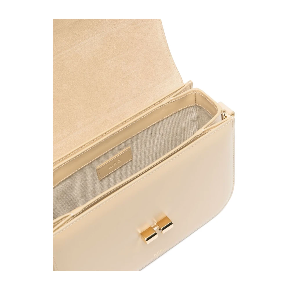 A.p.c. Beige Schoudertas met Overslag Beige Dames
