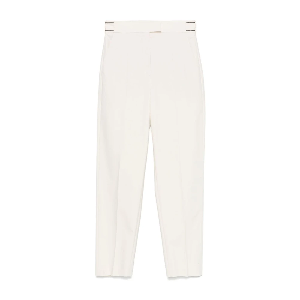 BRUNELLO CUCINELLI Monil Taille Plooibroek Beige Dames