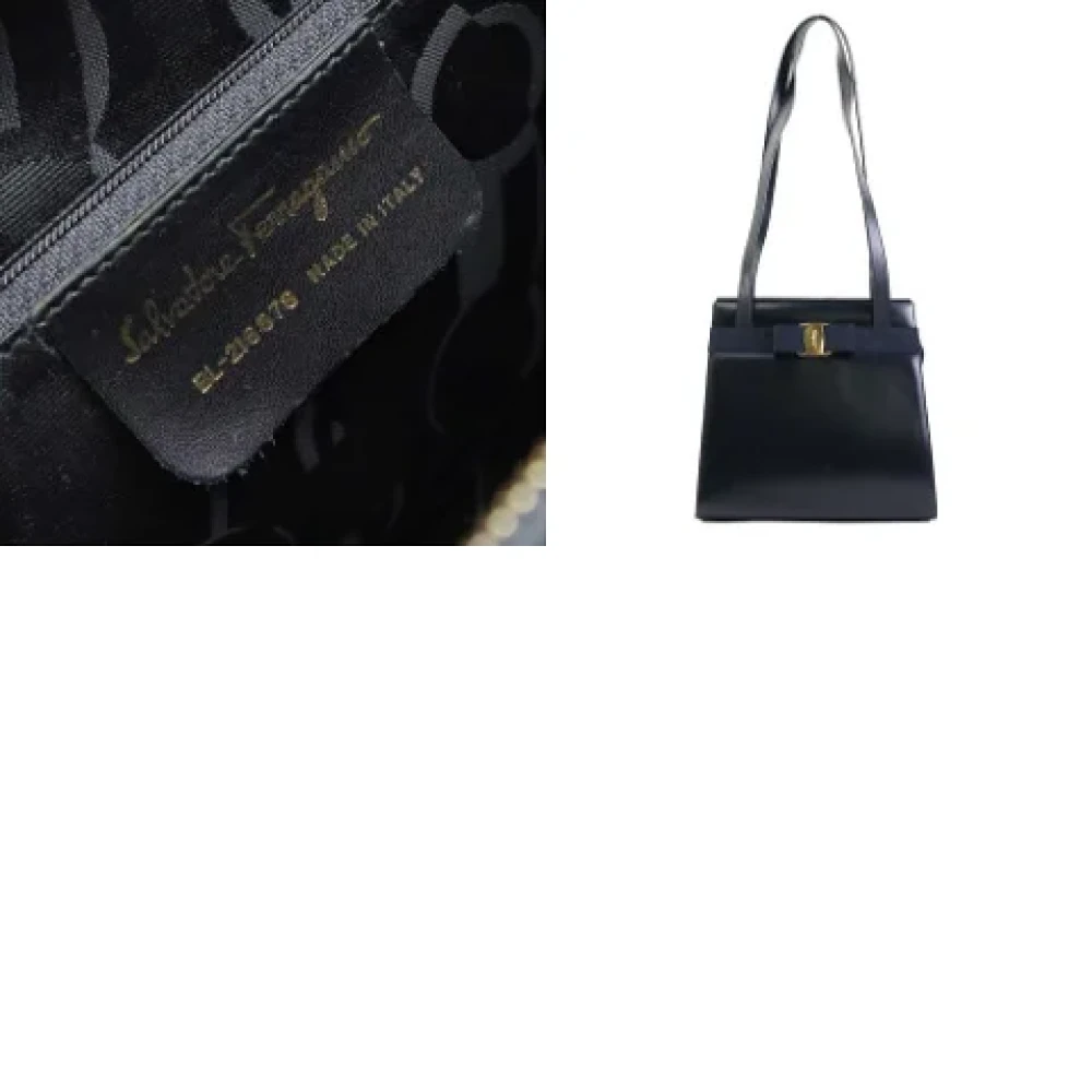 Salvatore Ferragamo Pre-owned Leather shoulder-bags Black Dames