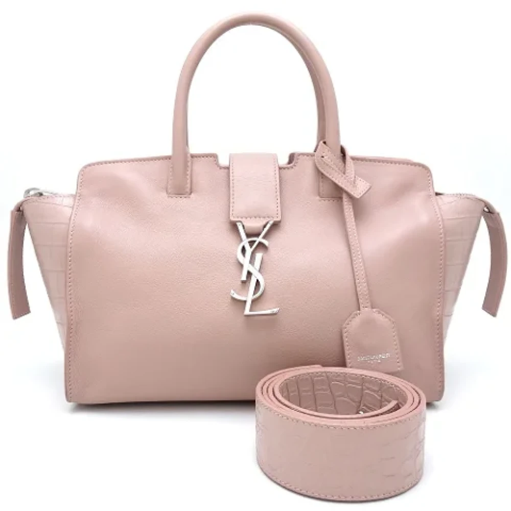 Yves Saint Laurent Vintage Pre-owned Leather handbags Pink Dames