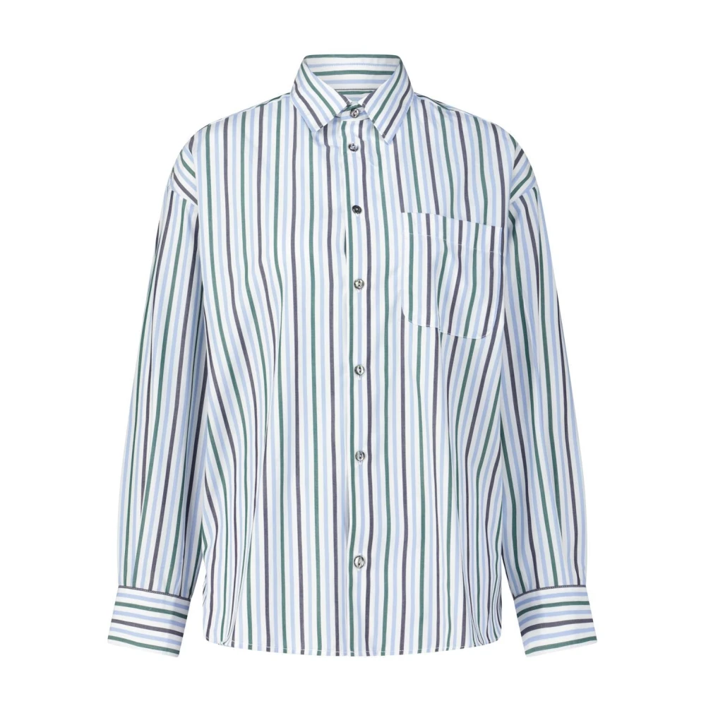 A.p.c. Gestreepte Oversized Blouse White Dames