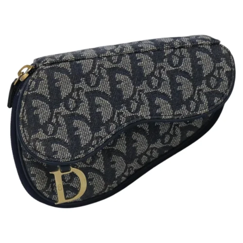 Dior Vintage Pre-owned Canvas wallets Blue Dames