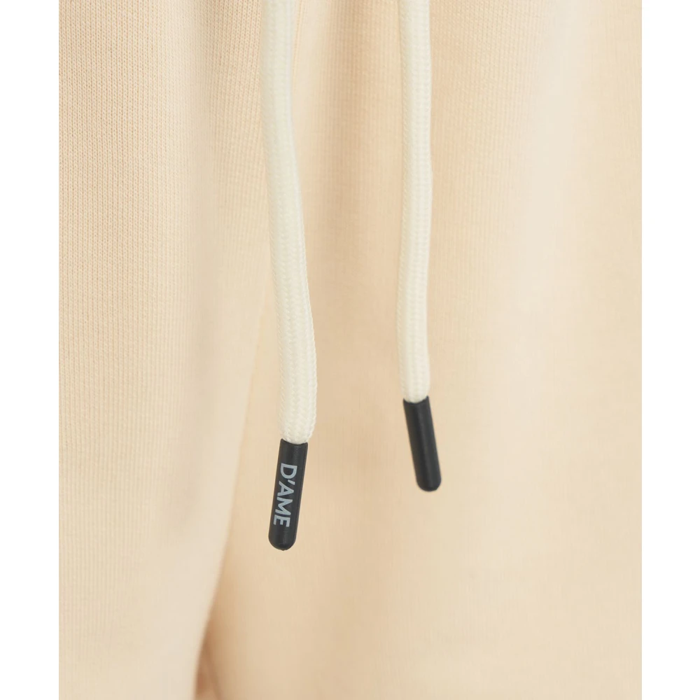 Ottod'Ame Beige Korte Sweatpants met Trekkoord Tailleband Beige Dames