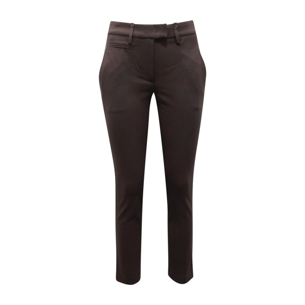 Dondup Women's Green Slim-Fit Trousers, W31, Wool Blend Trousers