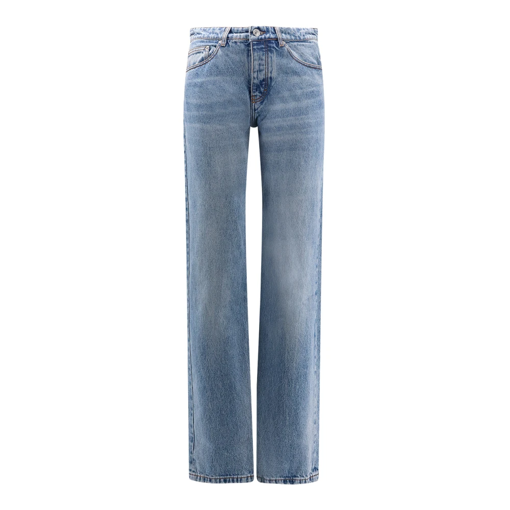 Ami Paris Men's Blue Slim Fit Jeans With Metal Buttons - Straight Fit Jeans - W31 - Jeans