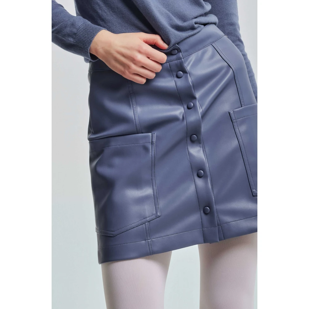Kocca Rok met knopen aan de voorkant Blue Dames
