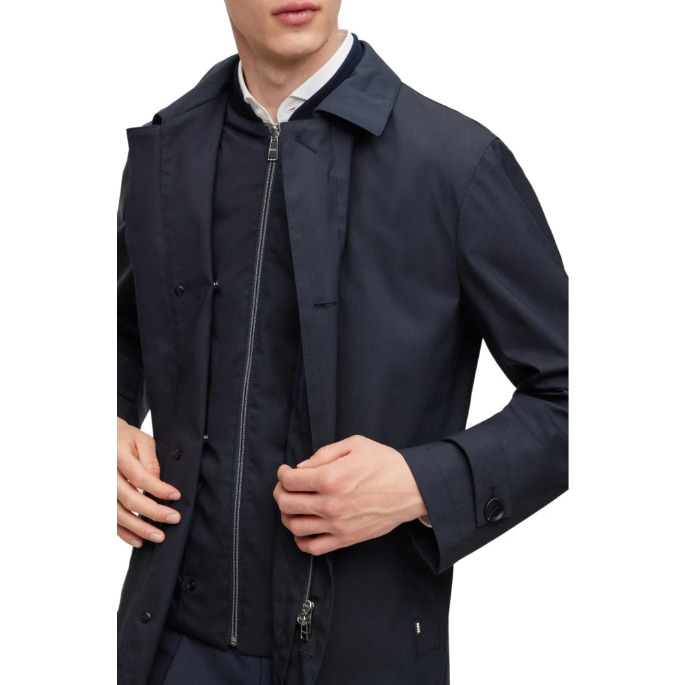 Boss Marine Stretch-Wol Regular-Fit Jas Blue Heren