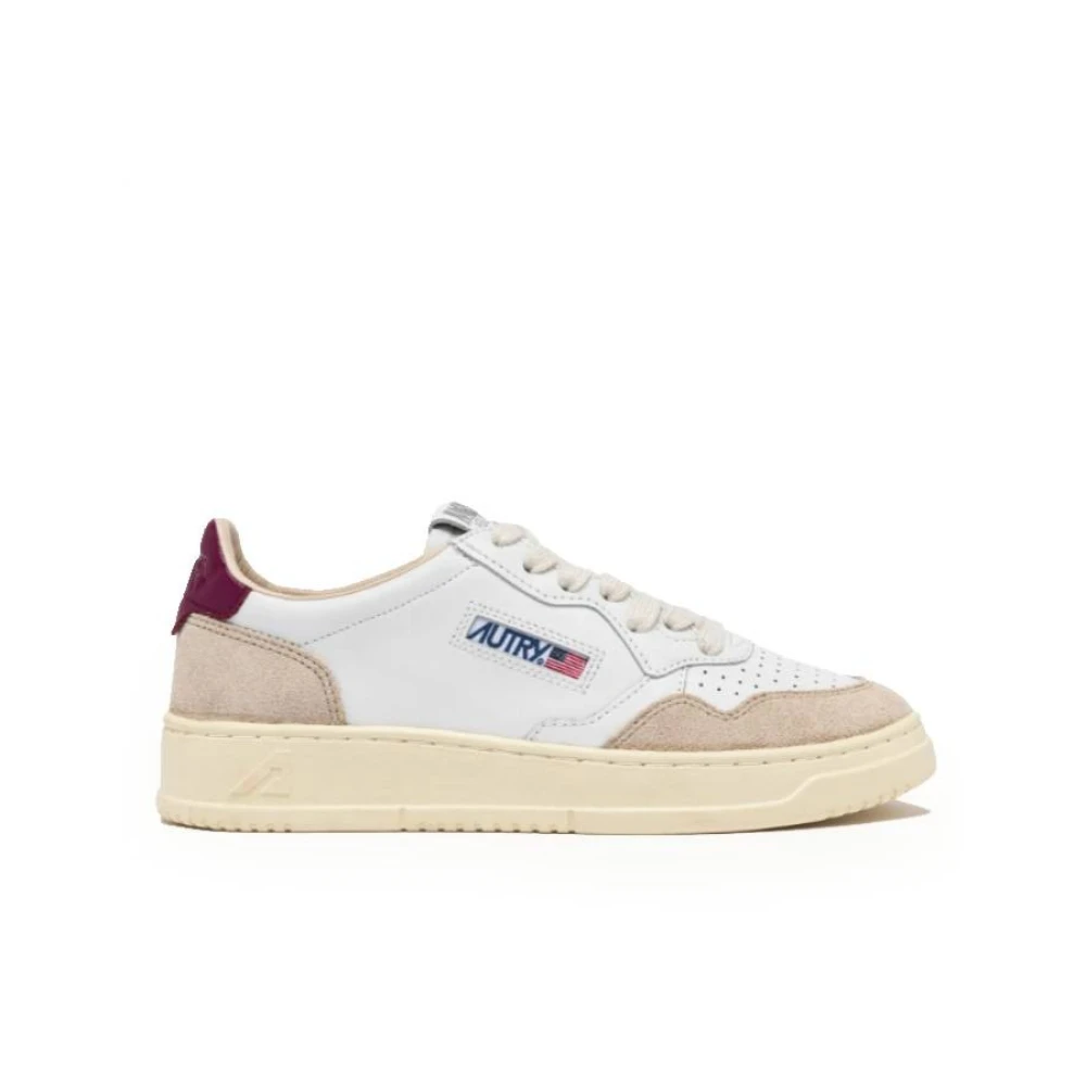 Autry Färgglada Sneakers med Vinhäl Beige, Dam