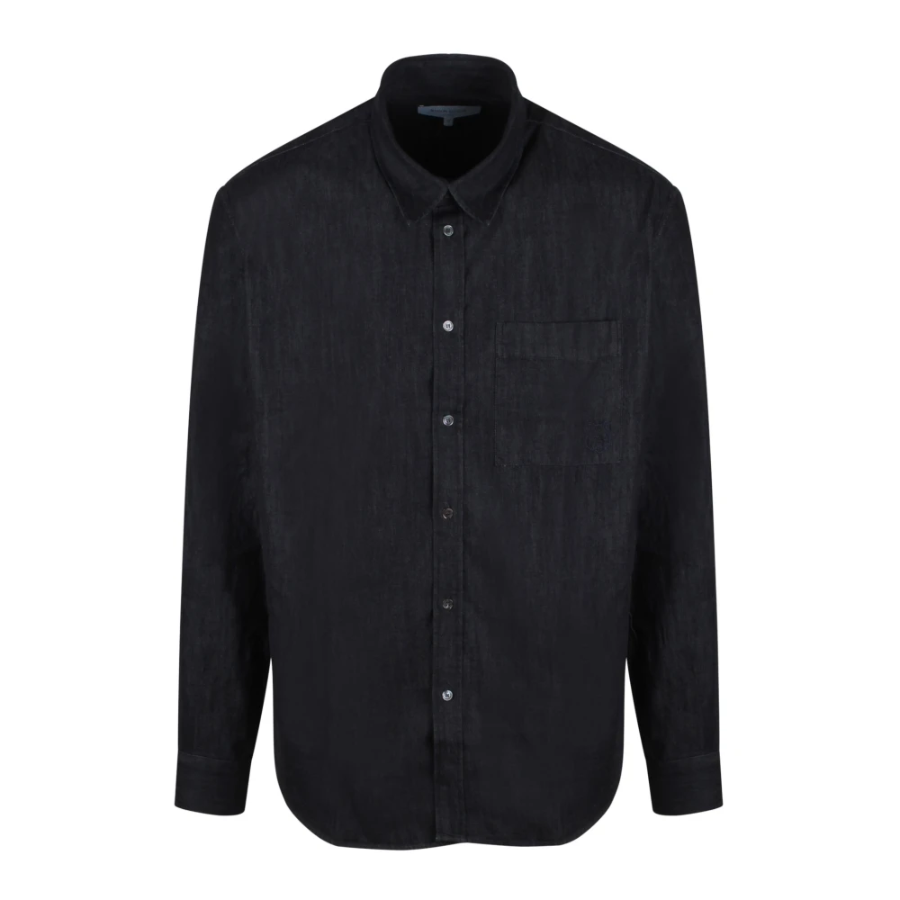 Maison Kitsuné Vossenkop Logo Katoenen Shirt Black Heren