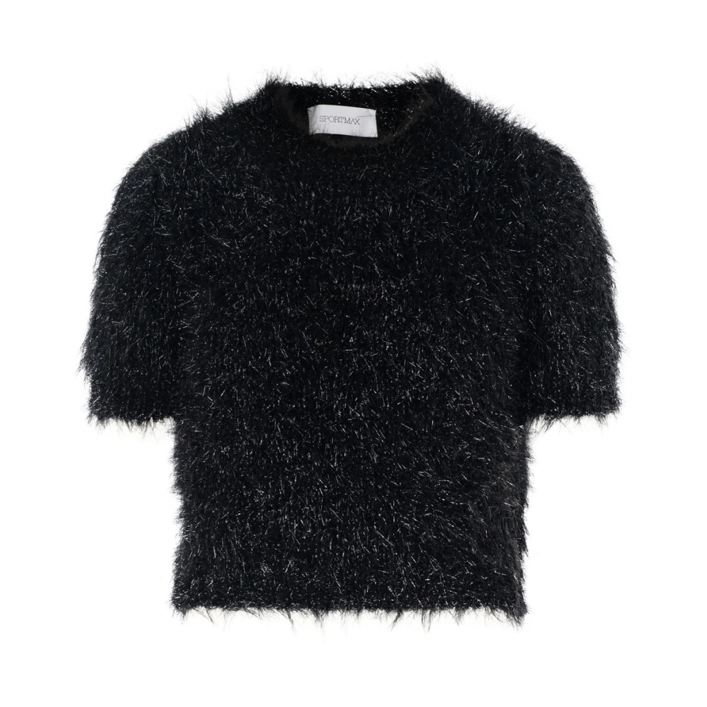 SPORTMAX Zwarte T-shirt Bagage Black Dames