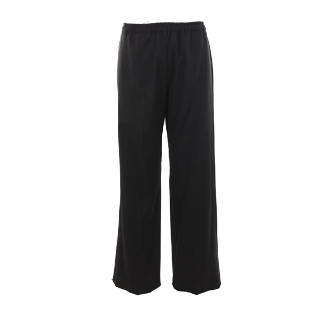 MM6 Maison Margiela Zwarte Rechte Pijp Wollen Broek Black Dames