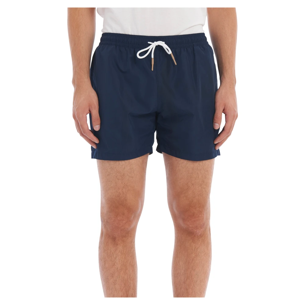 Eleventy Strandshorts Ss23 Blue Heren