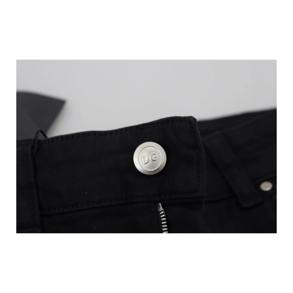 Dolce & Gabbana Zwarte Skinny Denim Broek Black Dames