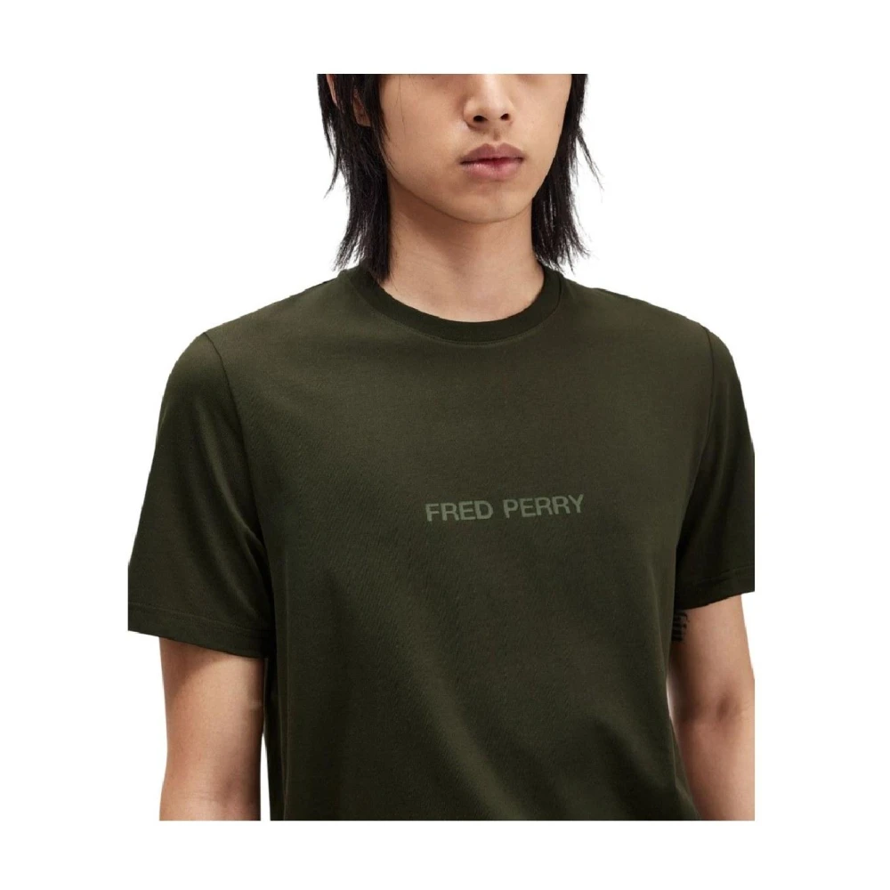Fred Perry Grafisch T-shirt Eerbetoon Laurierkroon Green Heren