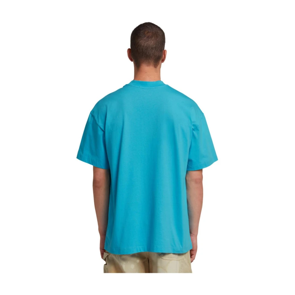 Msgm Katoenen T-shirt Blue Heren