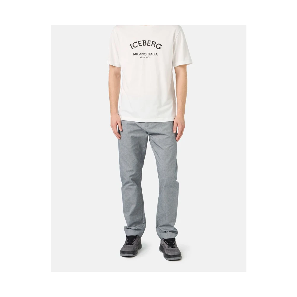 Iceberg T-shirt met ijsberglogo Beige Heren