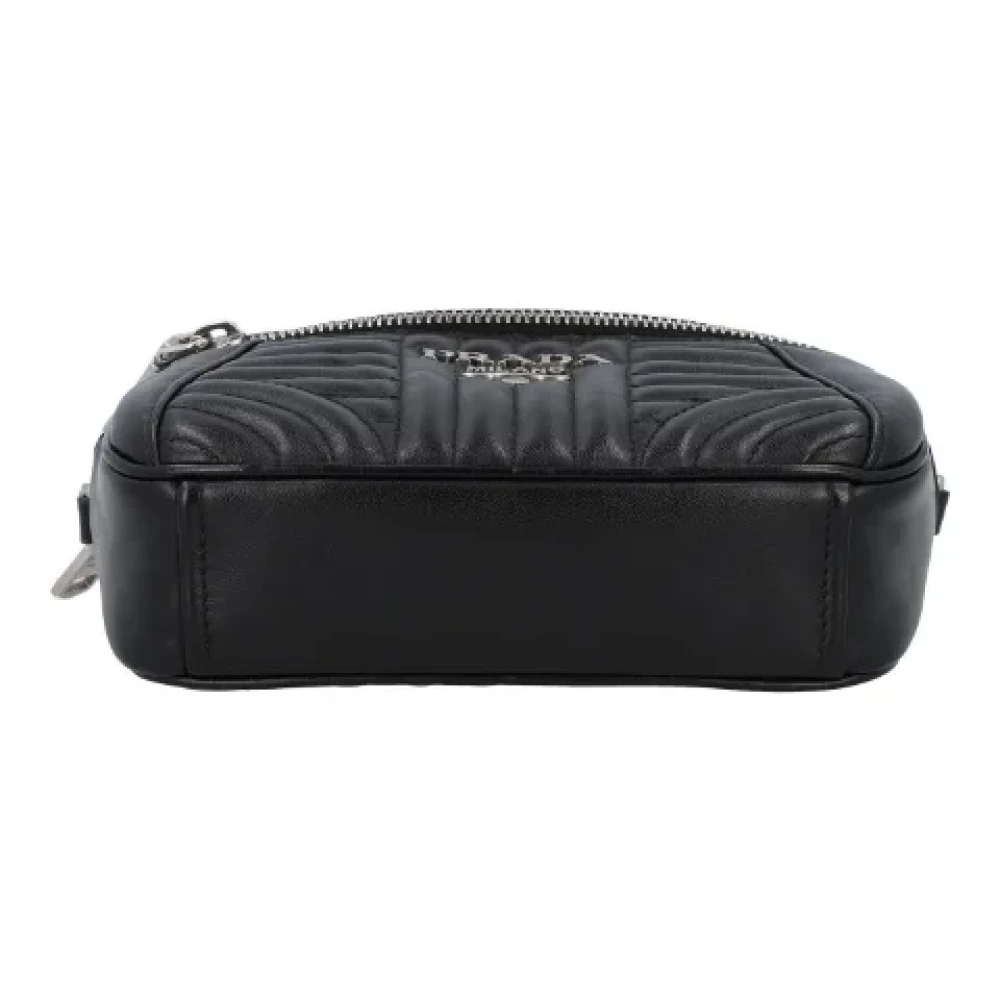 Prada Vintage Pre-owned Leather crossbody-bags Black Dames