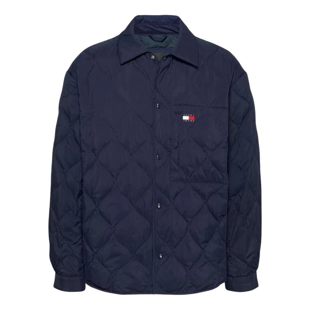 Tommy Hilfiger Blauwe Waterafstotende Gewatteerde Jas Blue Heren