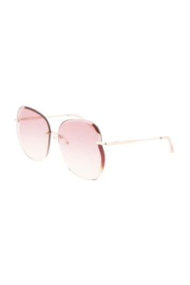 Rose Gold Metall Solglasögon