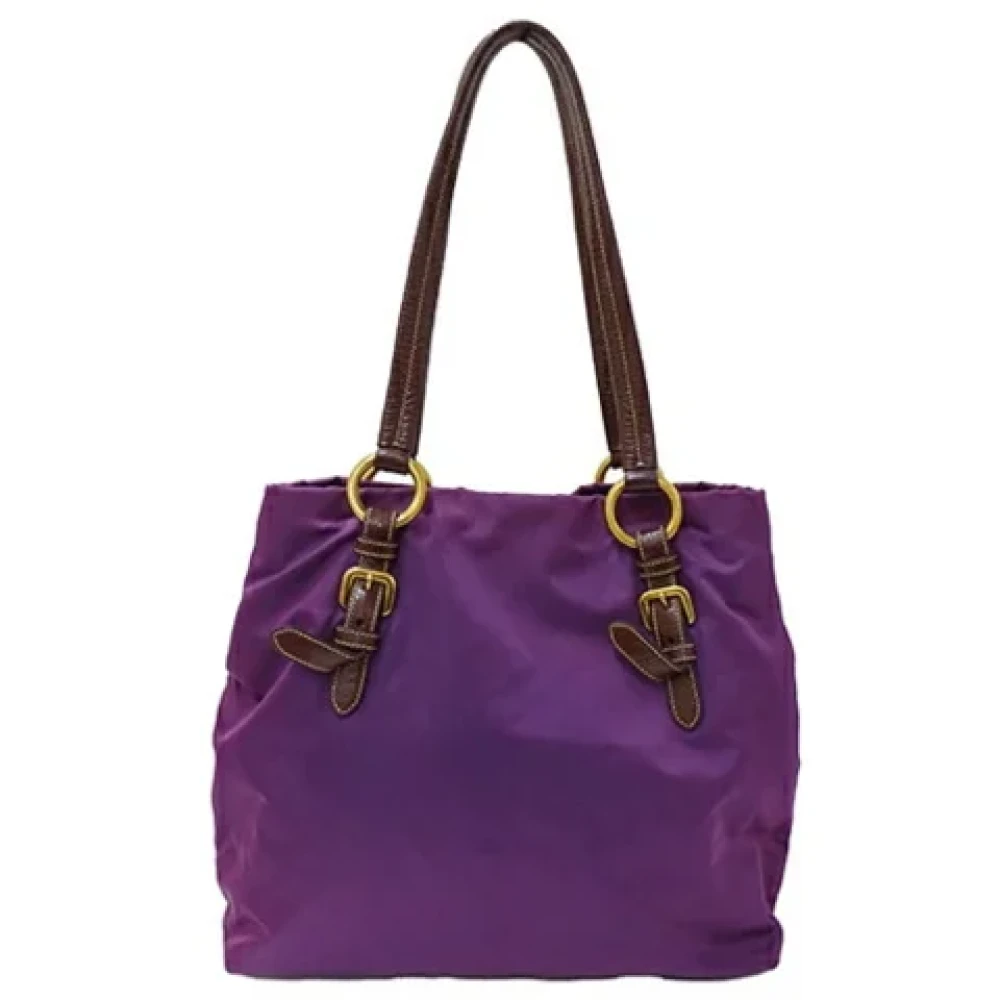 Prada Vintage Pre-owned Nylon totes Purple Dames