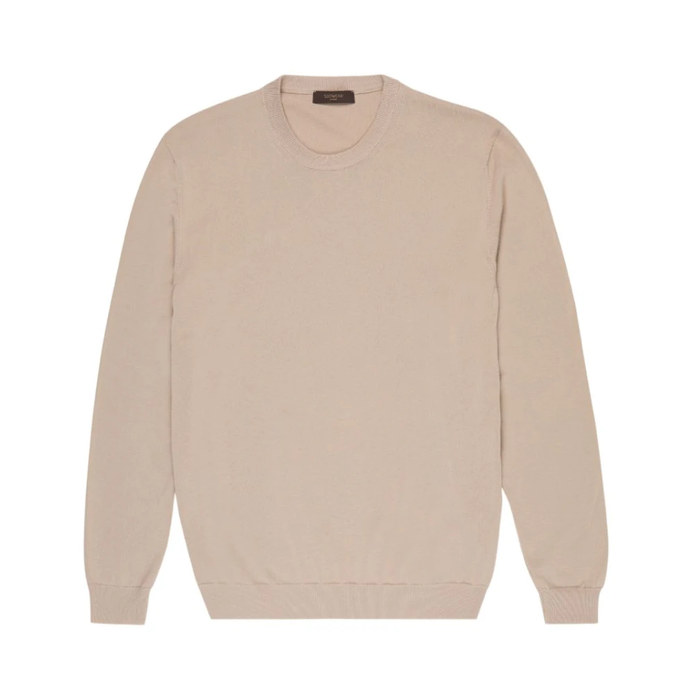 Zanone Men's Beige Round-Neck Knitwear, 3XL, Crew Neck Jumper
