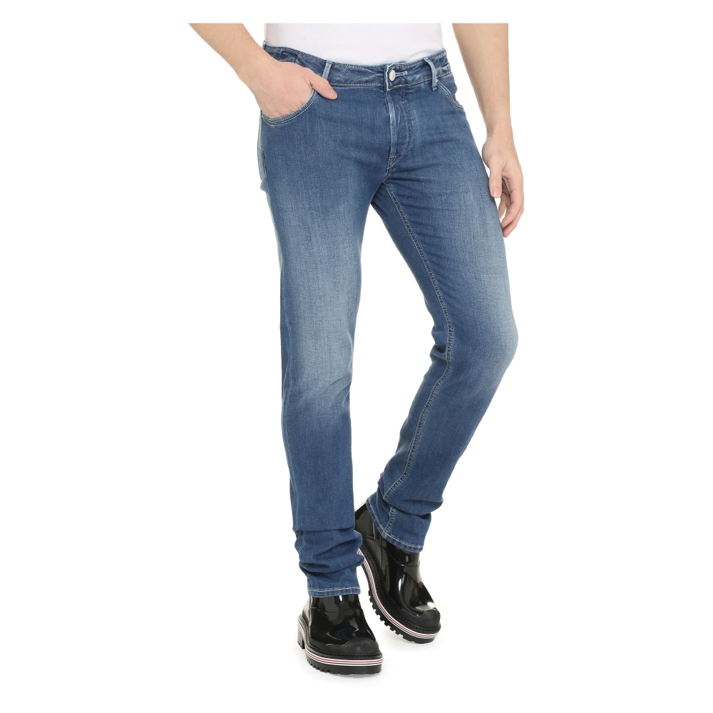 Hand Picked Klassieke Straight-Leg Jeans Blue Heren
