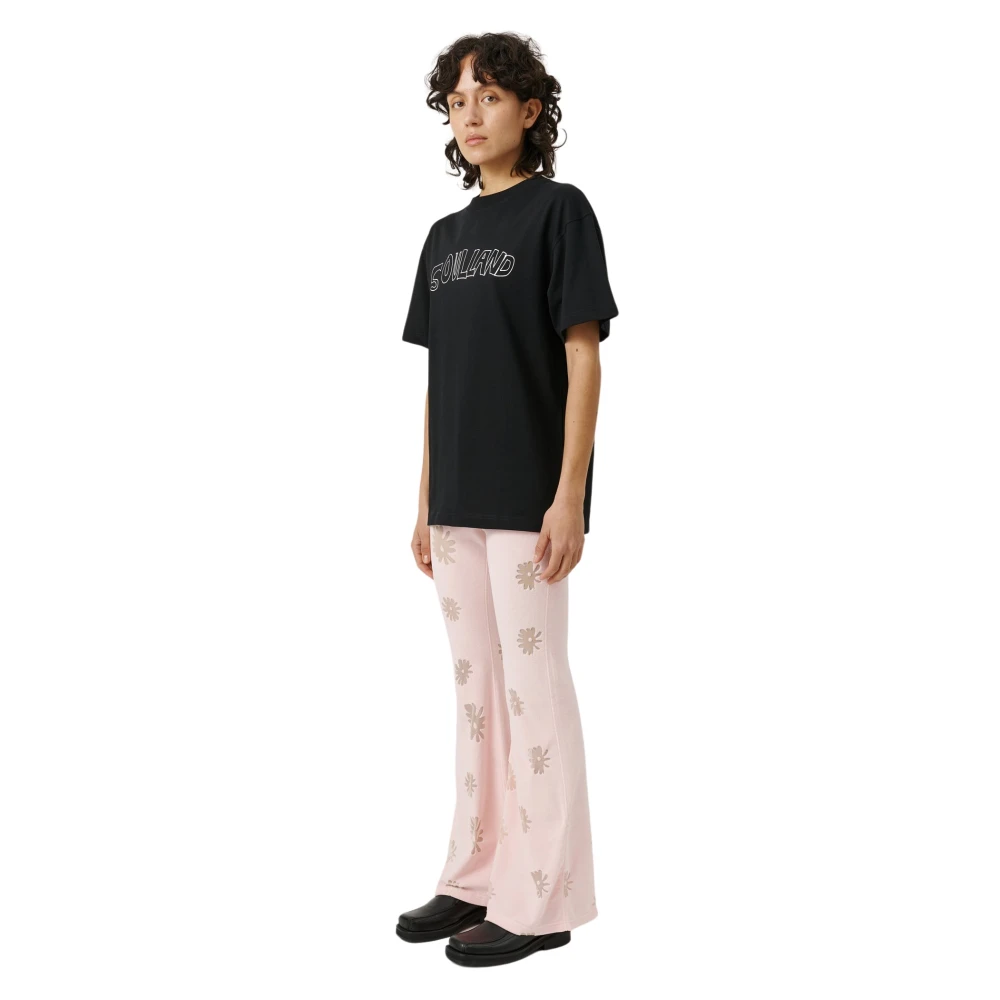 Soulland Biologisch Katoen Screen Print T-shirt Black Unisex