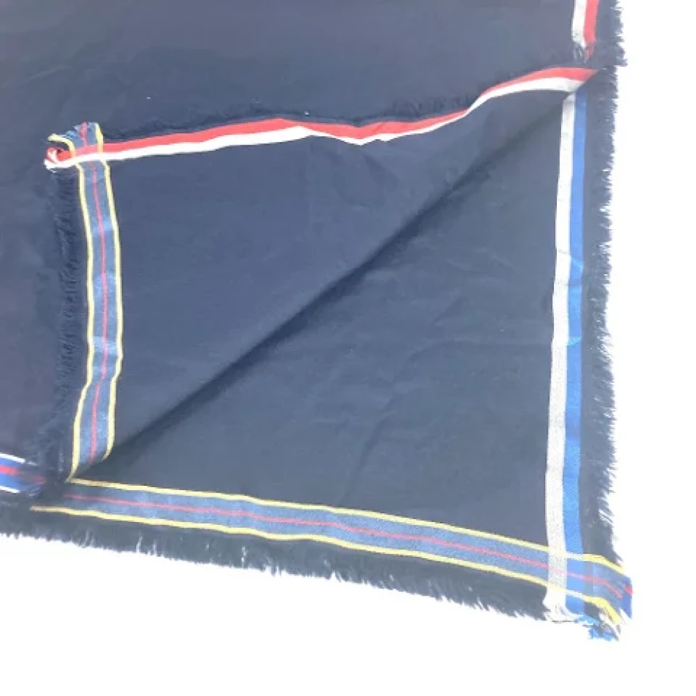 Louis Vuitton Vintage Pre-owned Silk scarves Blue Dames