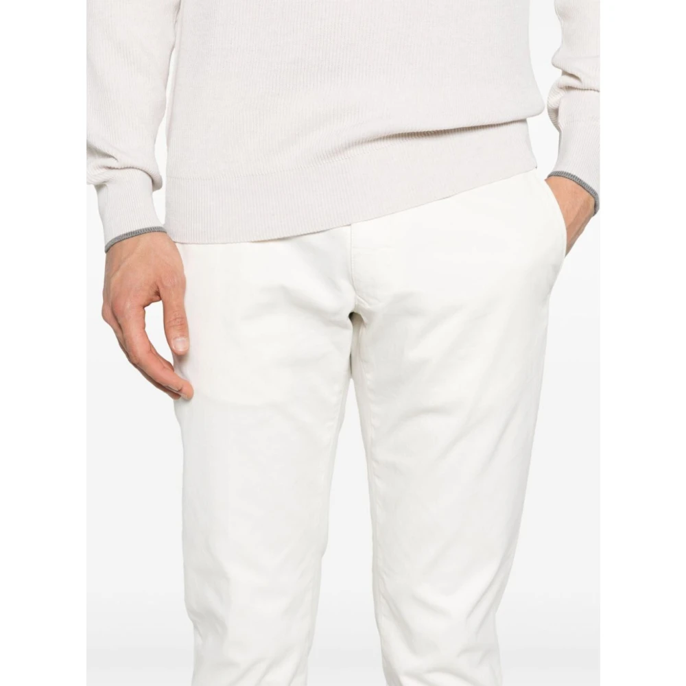 Incotex Casual Katoenen Broek White Heren