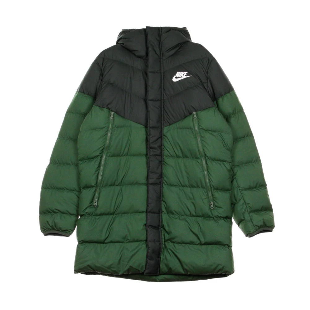 Nike Lange Windrunner Parka met Donsvulling Green Heren