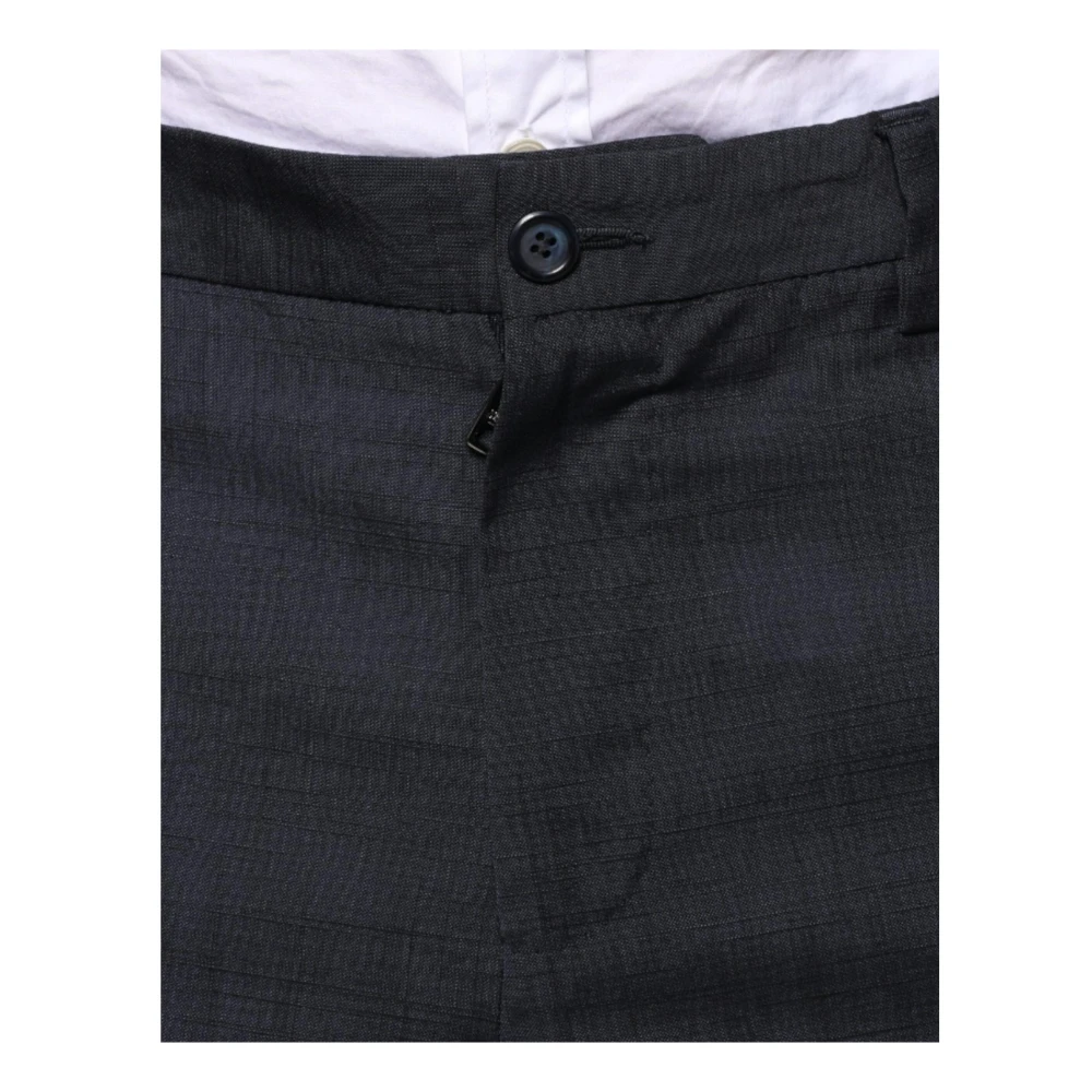 Dolce & Gabbana Zwarte Formele Wollen Blend Pantalon Black Heren