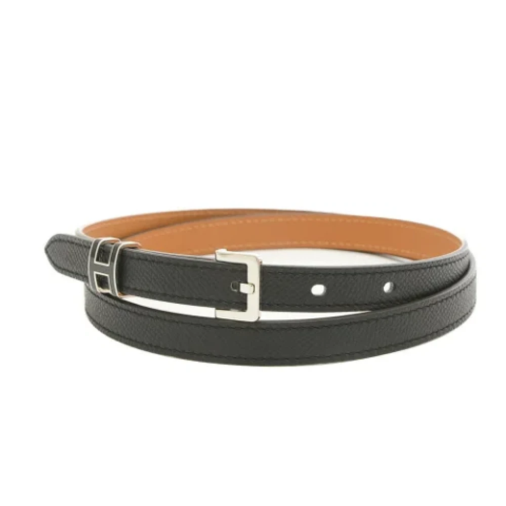 Hermès Vintage Pre-owned Leather belts Black Dames