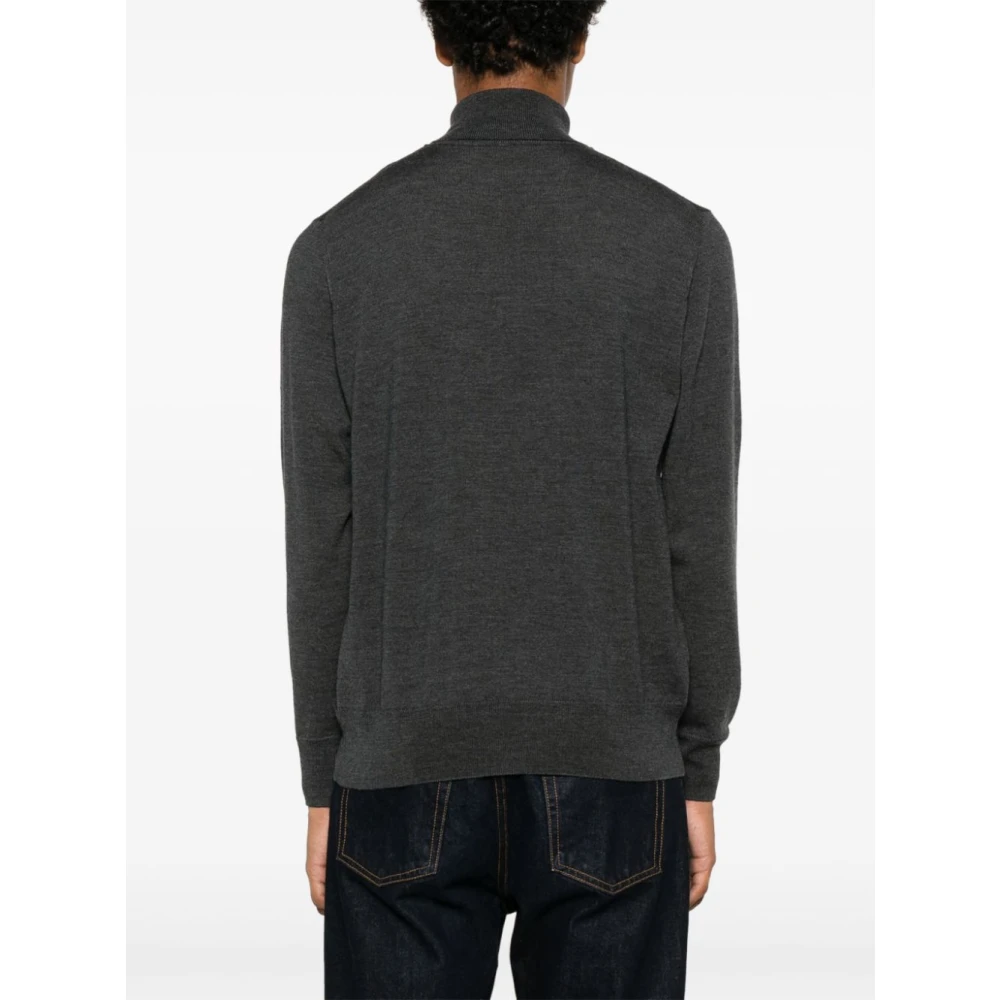 ETRO Grijze Wollen Trui met Pegasus Borduursel Gray Heren