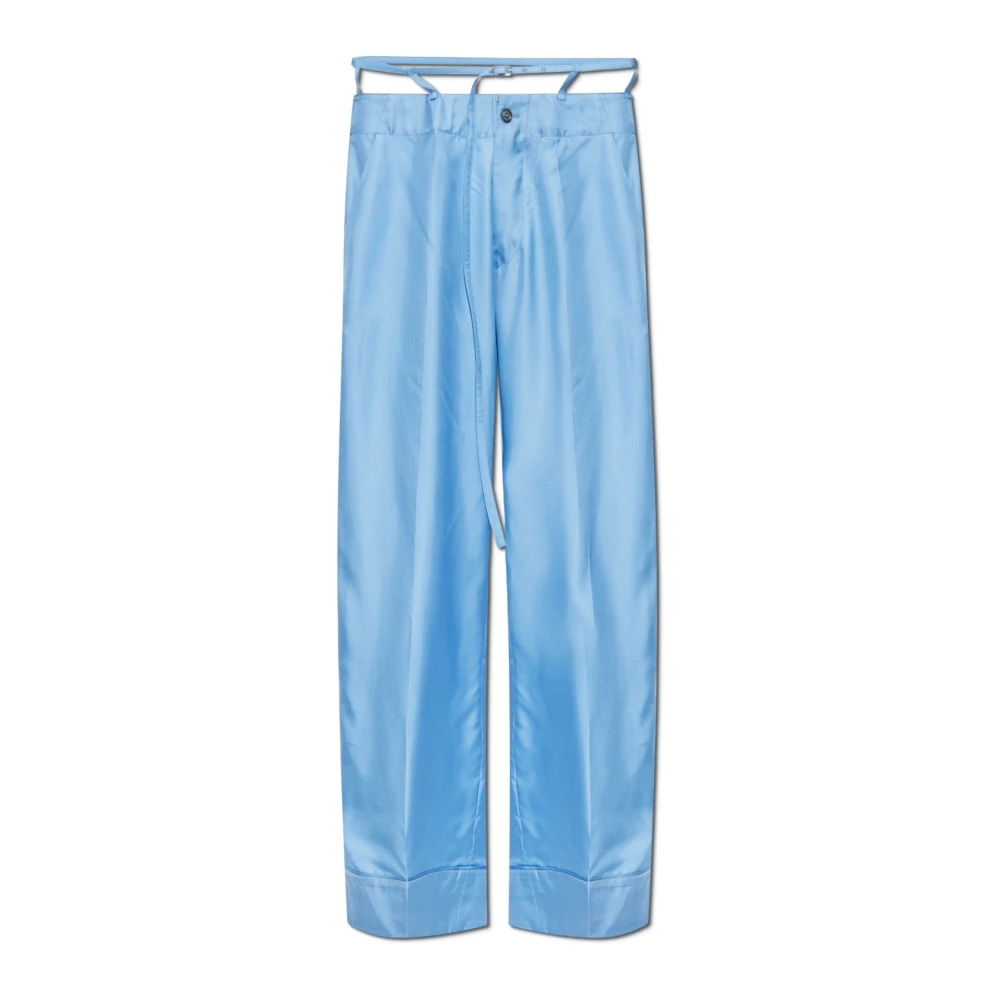 Dsquared2 Zijden broek Blue Dames