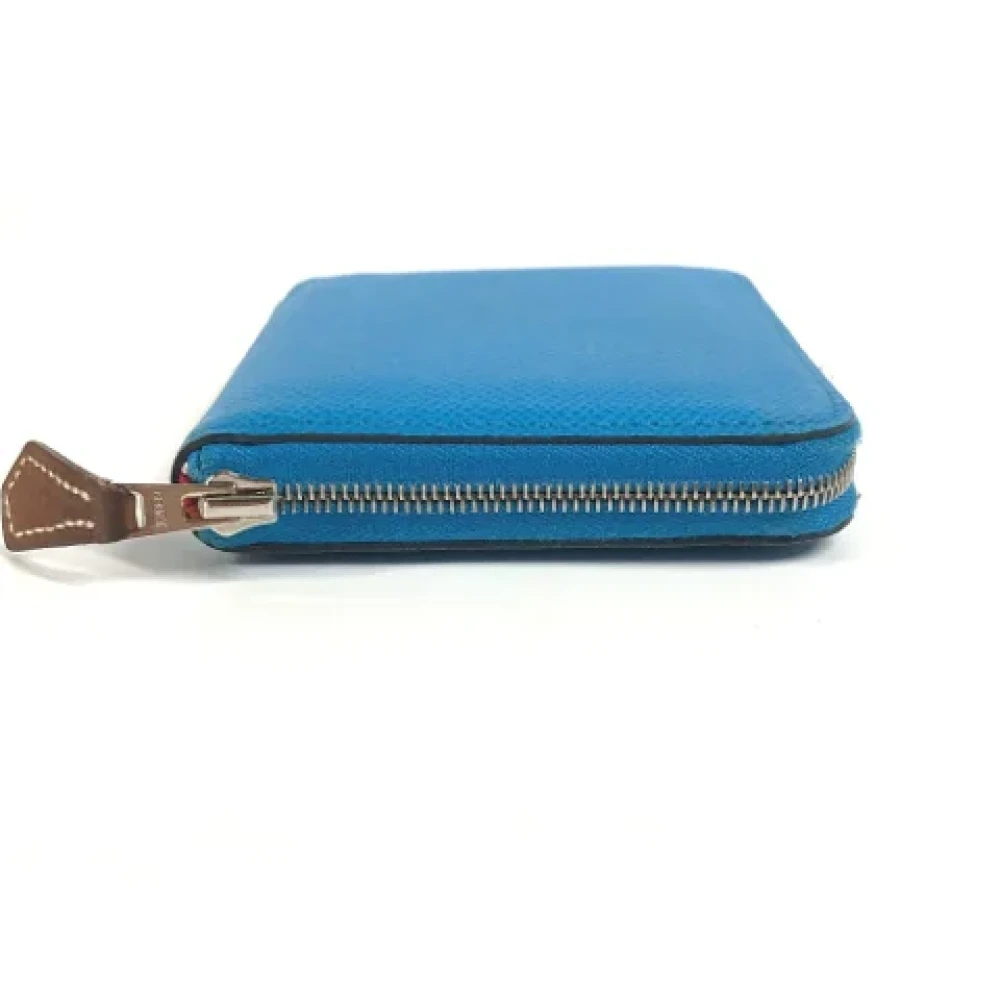Hermès Vintage Pre-owned Leather wallets Blue Dames