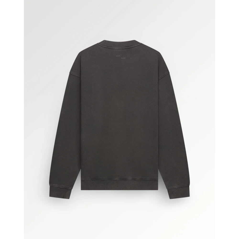 Filling Pieces Sweatshirt Boxy Embroidered Vintage Black Heren