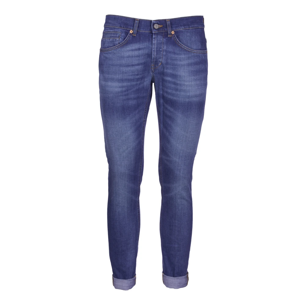 Dondup Katoenen Denim Jeans met Logo Blue Heren
