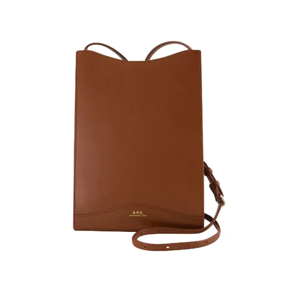 A.p.c. Hasselbrun Läder Crossbody-väska Brown, Dam