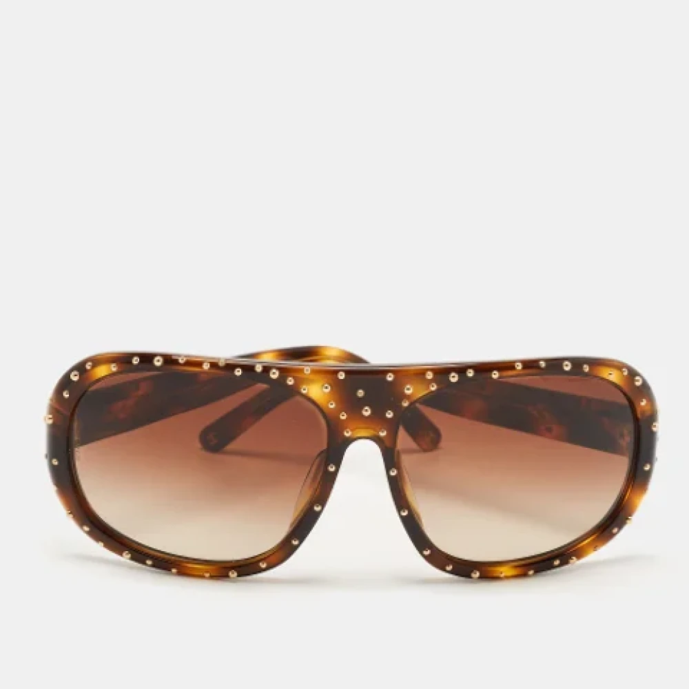 Chanel Vintage Pre-owned Acetate sunglasses Brown Dames