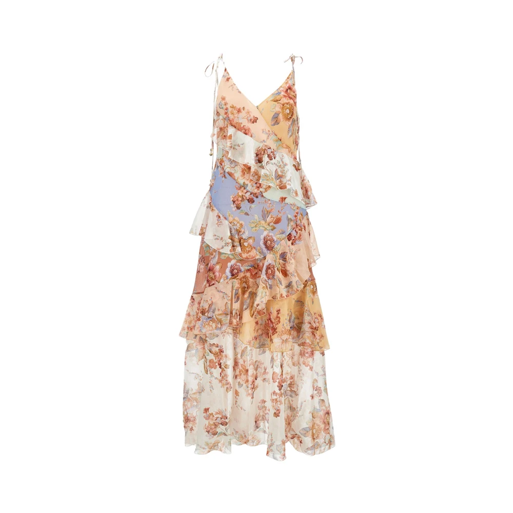 Zimmermann Women's Multicolor Awaken Frilled Slip Dress