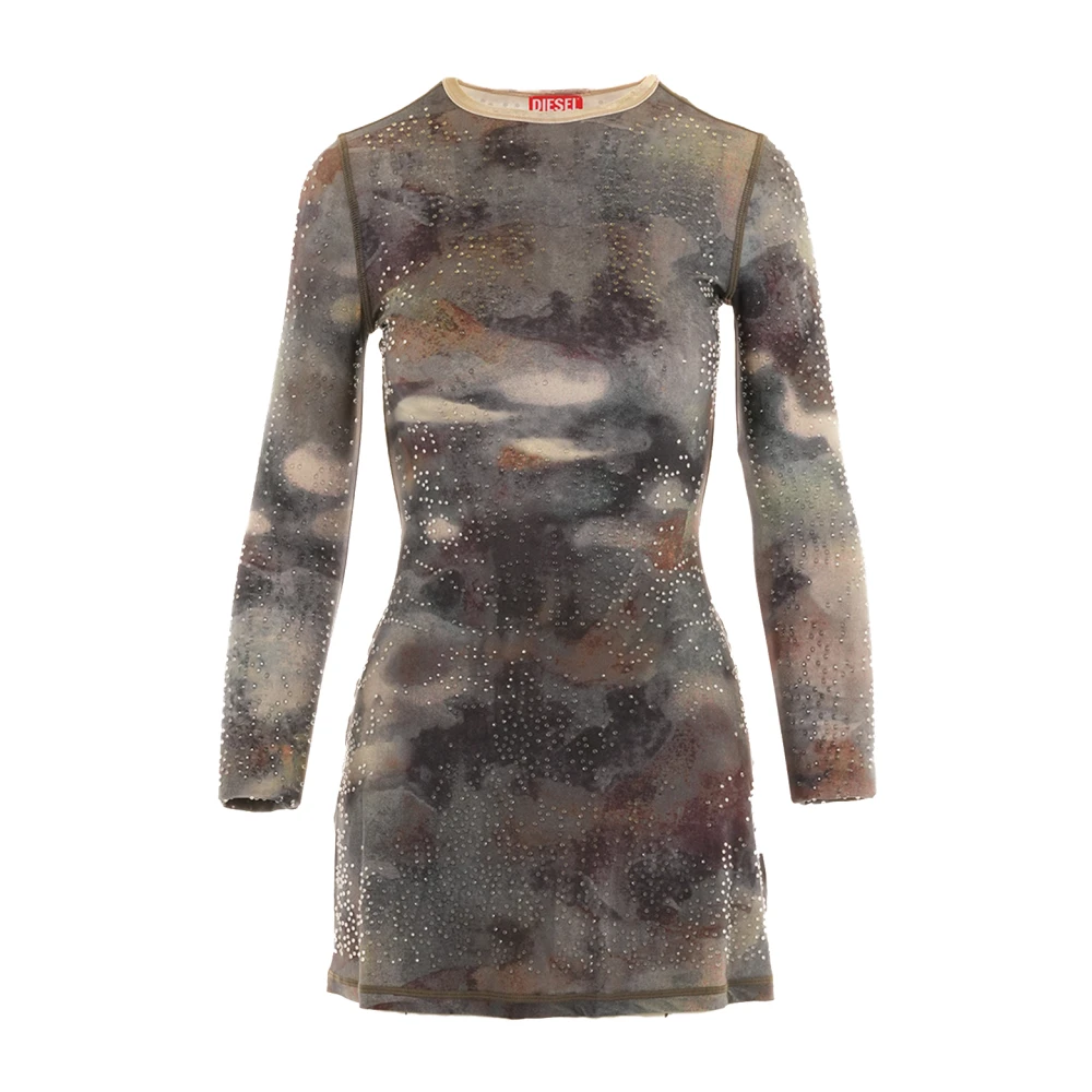 Diesel Women's Green Short Dresses, Xs, D-Uplo Mini Dress