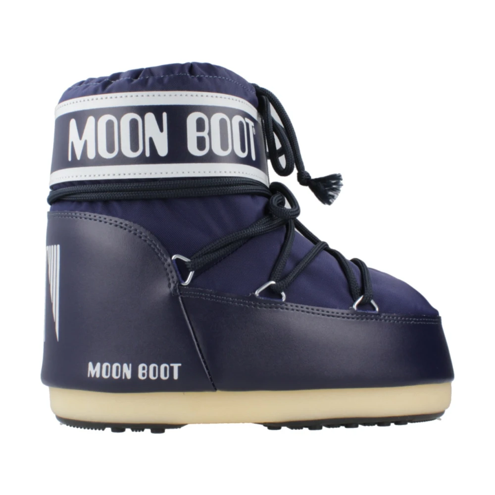 Moon Boot Låga ikoniska stövlar Blue, Pojke