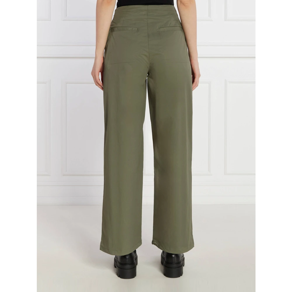 Calvin Klein Wide Trousers Green Dames