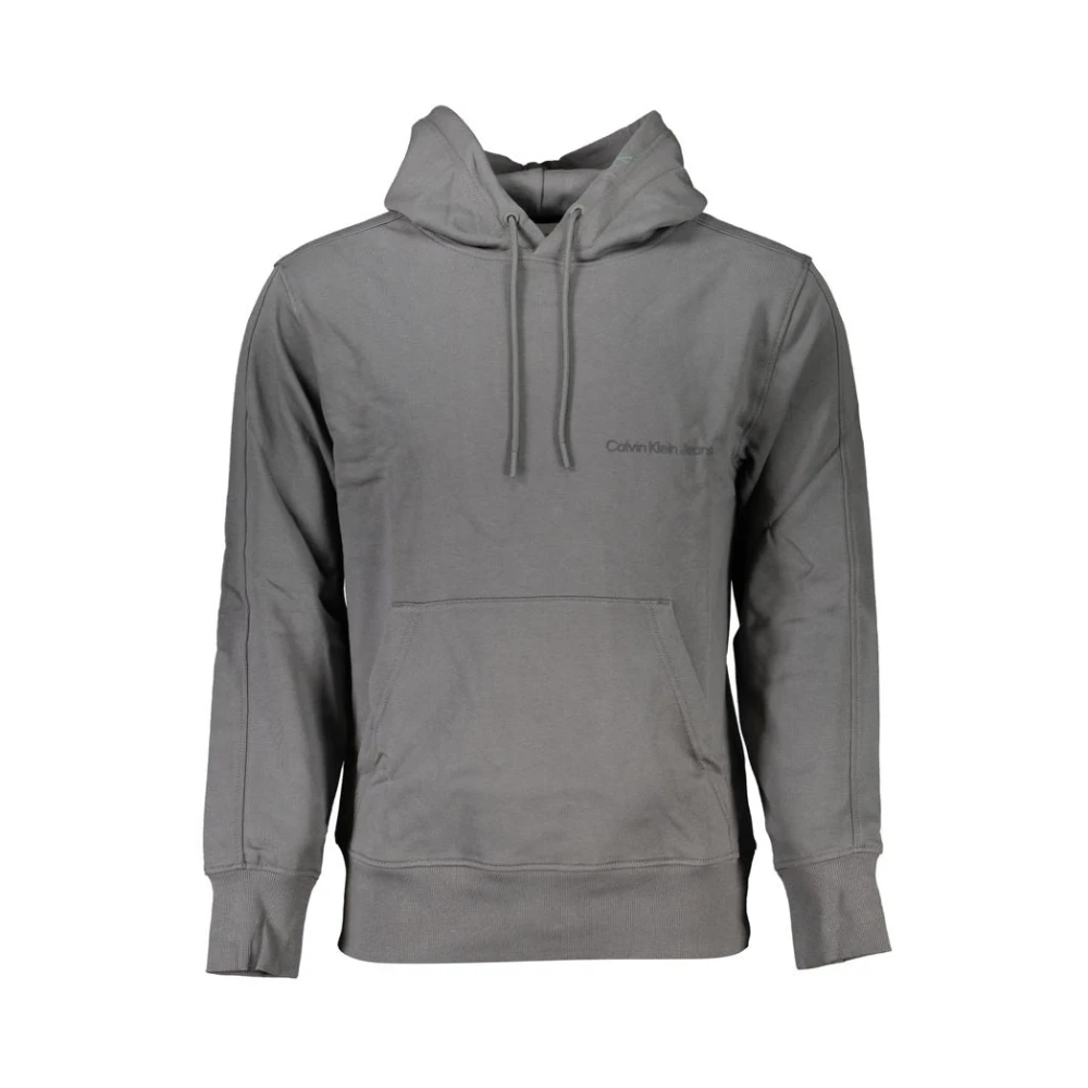 Calvin Klein Men's Gray Hoodies, Xl, Elegant Hooded Sweatshirt