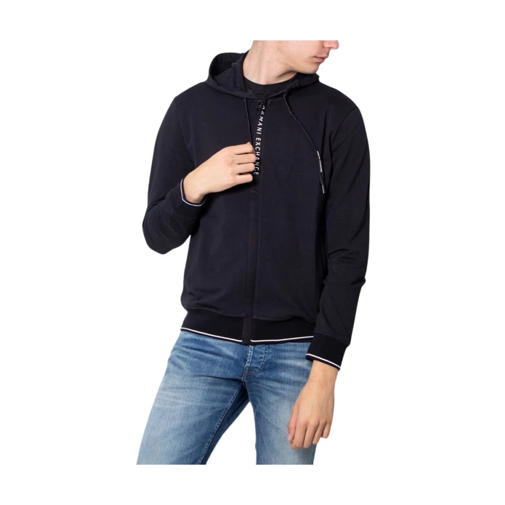 Armani Exchange Svart Hooded Sweatshirt