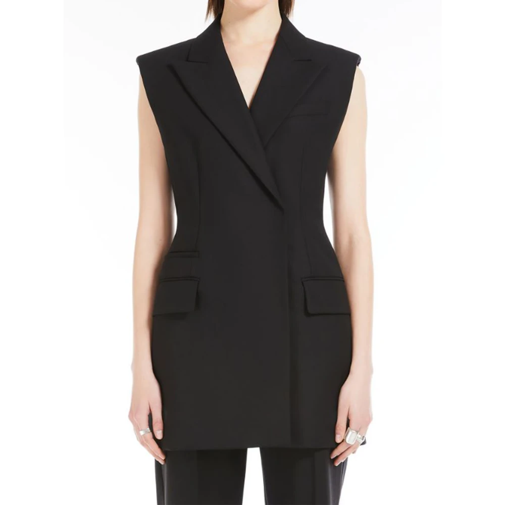 SPORTMAX Zwart Pegli Stijlvol Modieuze Damesjurk Black Dames