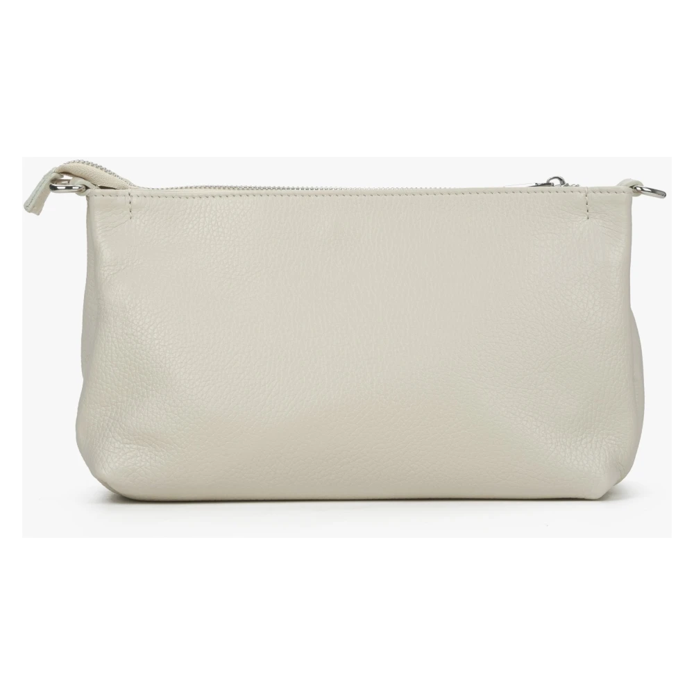 Estro Dames Crème Beige Leren Crossbody Tas Er00115562 Beige Dames